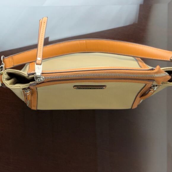 Adrienne Vittadini Tan and Brown Shoulder Bag - 12W x 10H x 3D - Picture 10 of 12